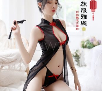 迷霧浪花.開襟露乳復古緊身旗袍服|誘人曲線一覽無遺|恰到好處的裸露翹臀魅影
